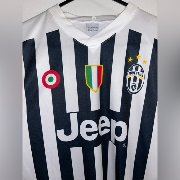 Official Juventus FC Morata #9 Jeep YOUTH Jersey Black White With Tags Sz XL - Picture 2 of 7